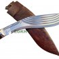 14 Inches Blade 5 Fullers Full Tang Rose Wood Handle Kukri - 100% Handmade