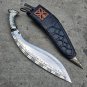 13-Inch Bhojpure Khukuri with White Metal Handle and Hand Etching &acirc;�� Custom made