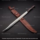 CUSTOM HANDMADE D2 STEEL SHORT SWORD FIXED BLADE TACTICAL SWORD MACHETE KNIFE