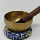 3rd Eye or Pineal Chakra A Note Hand Hammered Tibetan Meditation Singing Bowl...