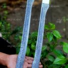 Hand Forged Indian Style Swords Pair Damascus Hunting Sword Viking Sword D Guard