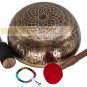 Singing Bowl Nepal-10" Buddha Carved Super Sound Tibetan Yoga Bowl Tibetan Ha...