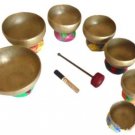 Singing bowl House Tibetan Chakra Singing Bowl Set -Handmade- Authentic Old