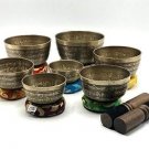 singing bowl set of 7-Tibetan singing bowl set-handmade singing bowl set form...