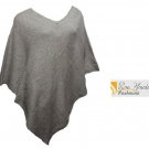 100% Natural Plain Cashmere Poncho - Real Pashmina Poncho - Hand Made in Nepa...