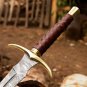 DAMASCUS STEEL SWORD HUNTING SWORD VIKNG SWORD WITH SHEATH