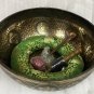 21 Inch Diameter Extra Large Standing Singing Bowl - Foot Carved Singing Bowl...