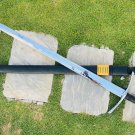 42" Blade Customized Long Viking Sword- Carbon Steel with Leather Wrap Handle