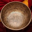 Singing Bowl Nepal- Special Buddha Foot Carving 9 inches Blessed Singing Bowl...