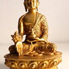 Singing Bowll Nepal- Dragon Carved Gold Plated Healing Buddha 8 inch
