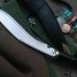 10â Blade Service Kukri Handmade Carbon Steel Horn Handle Black Leather Knife