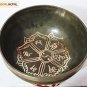 Amazing Mantra Carved 9" Himalayan Singing Bowl Beaten Hammered Tibetan Singi...
