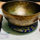 Singing Bowl Nepal-10" Inch Healing Buddha Yoga Bowl- Hand Hammered Tibetan S...
