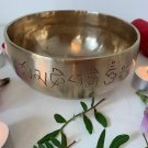 Hand Hammered Tibetan Meditation Singing Bowl 6 Inches and Satin Covered Cush...