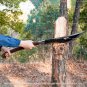 HUNTING SWORD LONG MACHETE KNIFE LONG AXE BATTLE KNIFE WITH SHEATH