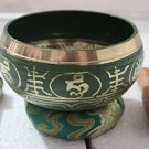 4.5" Buddhist Meditation Singing-color Singing Bowl Om Mani Padme Hum with Ma...