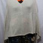 100% Natural White Plain Cashmere Poncho - Pure Pashmina Poncho - Hand Made i...