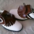 NEW Lady Lee Trevino Live In Dry Golf Shoes Cleats womens size 8 USA brown/white