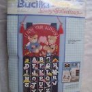 VTG Bucilla Lullaby Baby Collection Felt Applique Alphabet Wall Hanging 40362