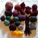 Lot of 100% Wool Yarn Balls/Skeins Various Colors Crafts