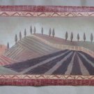 Folk Art Country Rolling Hills Landscape Manor House Wallpaper Border GC2041B