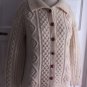 D. McCarthy Outfitter Wool Chunky Cable Knit Fisherman Cardigan Sweater Jacket S