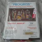 Vintage NOS PROGRESS Creative Crewel Stitchery Candy Shelf 238 Kitsch EMBROIDERY