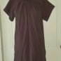 French Connection Cowl Neck Cotton Spandex Stretch Mini dress womens L Chocolate