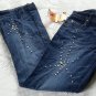 80's 90's NOS Vintage Original Threads Studded Denim Blue jeans pants womens 5/6