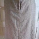LL Bean Classic Fit Straight A Line Herringbone Tweed Denim Jean Skirt Womens 16