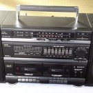 KLH-508 Hi-Fi Portable Stereo 7 Band Equalizer Dual Cassette Tape Deck Boombox