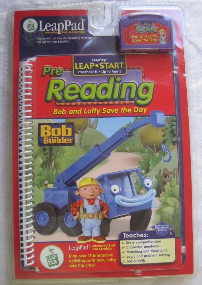 Leap Pad Leap Frog Book & Cartridge Bob The Builder PreReading Lofty