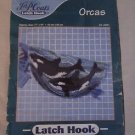NIB JP Coats Orcas Rug Latch Hook Kit 17x34 inches Half Moon Bath Mat 25021
