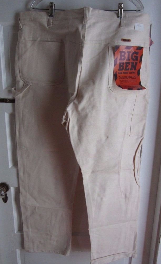 NOS Wrangler Big Ben Utility Painters Pants Carpenter Work Jeans Natural 5R07MDZ