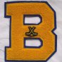 B Field Ice Hockey Letterman Patch Jacket Varsity Chenille High School College