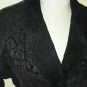 Vintage Leather by Wilsons Cropped Tuxedo Motorcycle Biker Jacket Suede M 69426