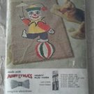 Vintage Deadstock Aunt Lydia's Clown #689 Punch Needle Rug Wall Hanging 24x36