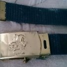 vintage blue tiger cub boy scouts belt with solid brass buckle metal BSA 30.5"