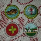 Lot of 3 Vintage Church Moccasin First Aid Boy Scout Patch Badge Maine ME BSA