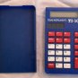 Texas Instruments TI-108 Hand Held Basic Pocket Solar Calculator Red White Blue