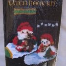 VINTAGE Graph N Latch Roly Poly Stocking Pair LATCH HOOK RUG KIT 7.75" x 11.5"