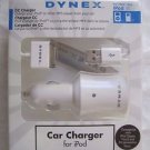 Dynex Car Charger for IPod Classic / Touch / 3rd Generation Nano