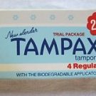 Vintage 1978 New Slender Tampax Tampons Trial Package USA Movie Prop Advertising