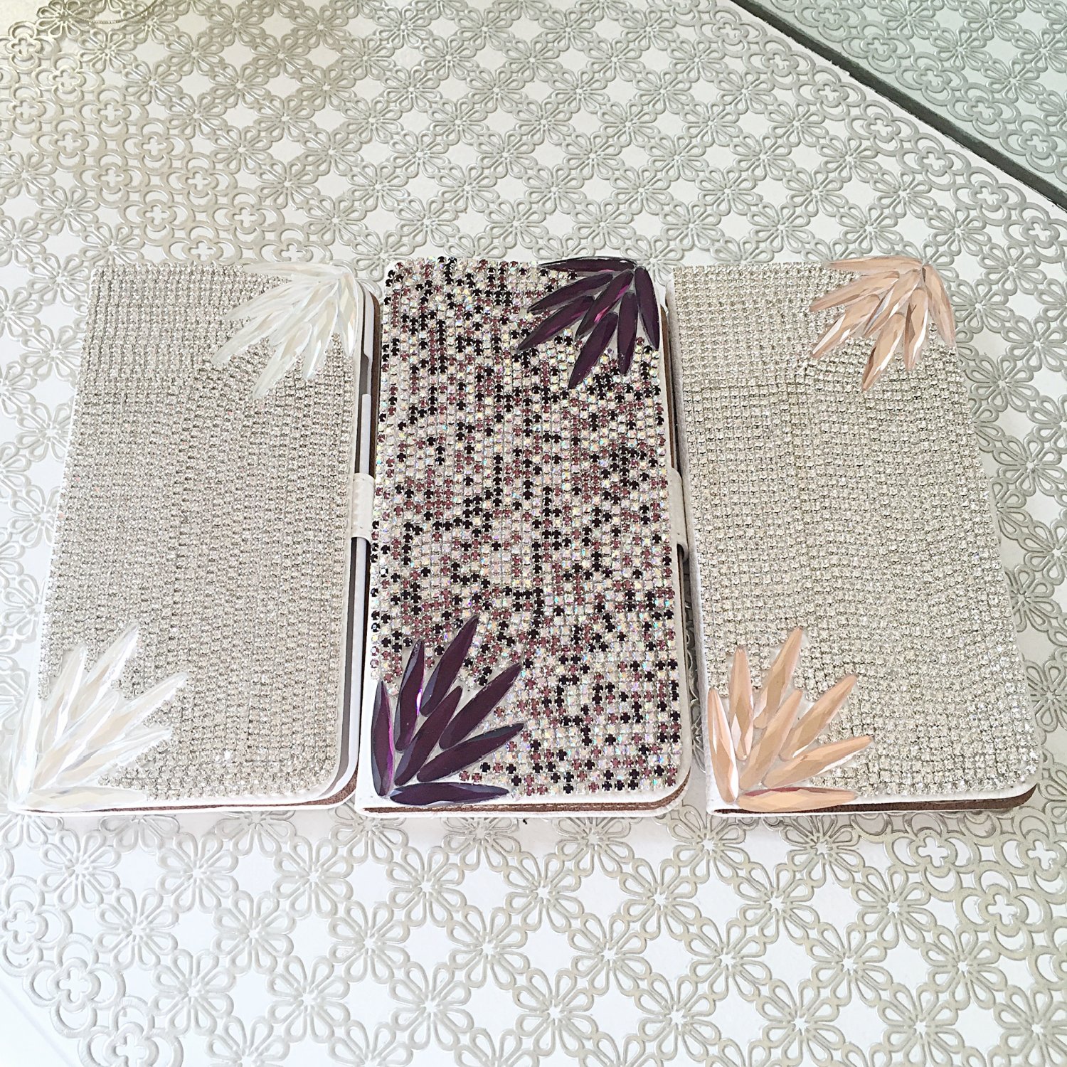 Rhinestone Design iPhone 6plus and 6s Plus  Wallet Case, Diamond Case, Crystal Case