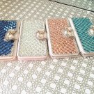 Crystal Bow iPhone 6 and 6s Wallet Case, Diamond Case, Rhinestone Case