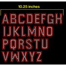 1.8 Inch High 2 color Impact Alphabet Rhinestone Flock Template