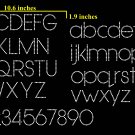 VR1R 1.9 Inch High Alphabet Upper & Lower & 0-9 Number Venge Full Rhinestone Flock Template