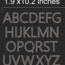 VR2SS10 2 Inch High 2 Row Alphabet  Rhinestone Flock Template
