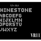 VR111 1.1 Inch High Alphabet Text Rhinestone Flock Template