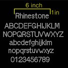 VRR 1.1 Inch High Mini Alphabet Upper & Lower & 0-9 Number Full Rhinestone Flock Template